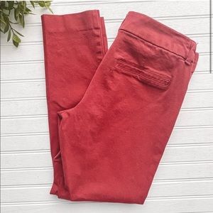 Old Navy Pixie Ankle Skinny Dress Pant Red Size 2
